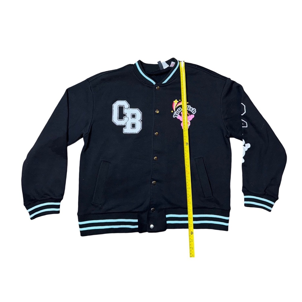 Care Bears You Wish Varsity Jacket Black CB 1984 Graphic Womens Sz Small - Picture 6 of 14